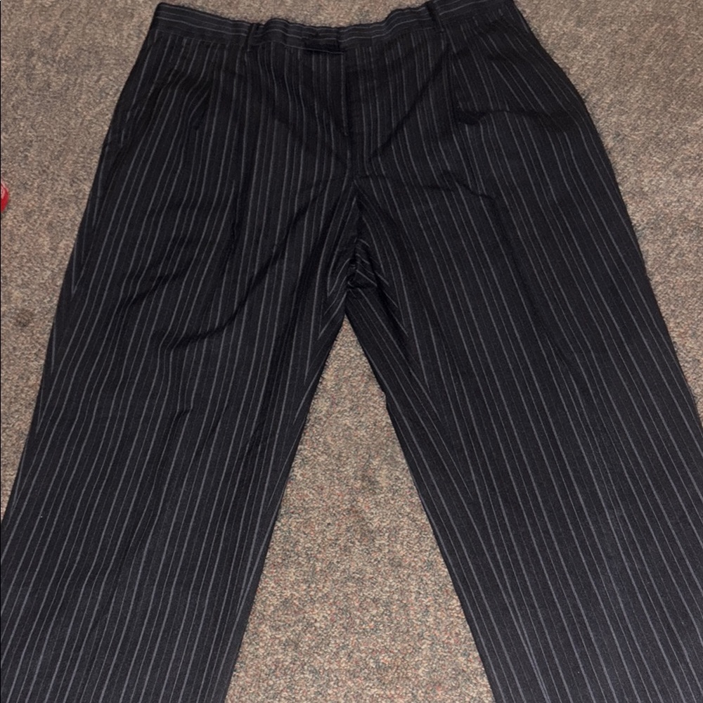Black Pinstripe Pants
